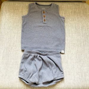 Little Planet 2-Piece Waffle Knit Bubble Shorts Set Organic Cotton